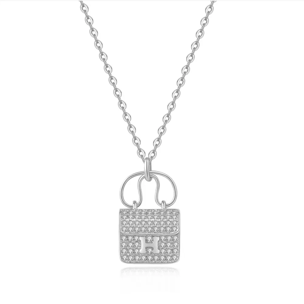 Cubic Zirconia Purse Charms Necklaces