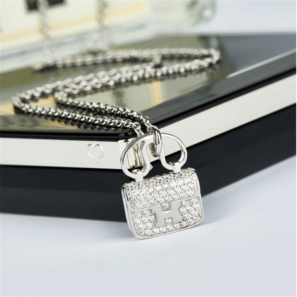 Cubic Zirconia Purse Charms Necklaces