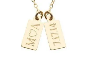 Custom Tag Necklace -  Version 1