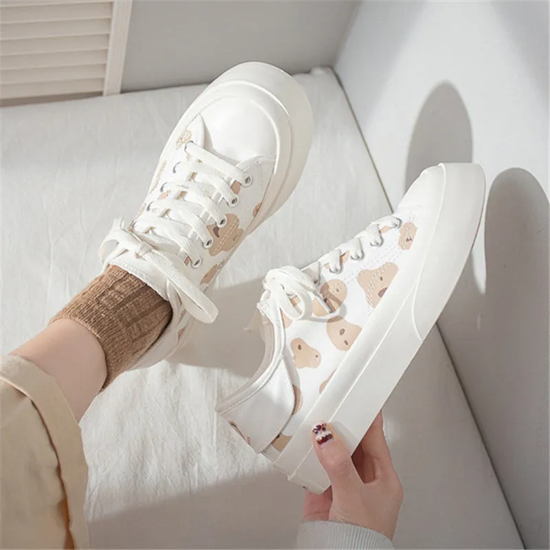 CUTE BEAR CANVAS SHOES UB2629