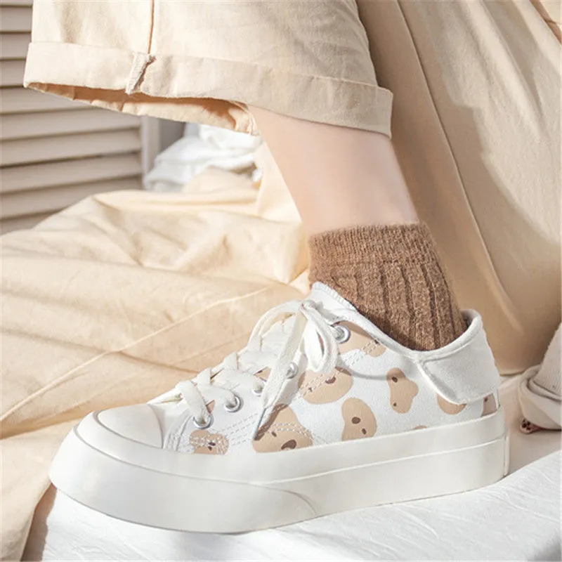 CUTE BEAR CANVAS SHOES UB2629