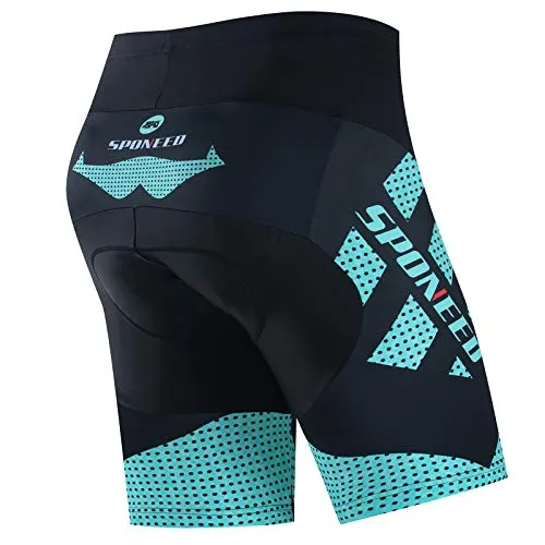 Cycling Shorts Padded Men Road Bike Tights Wicking Outdoor Cycle Sportswear Bottoms US L Sponeed Green