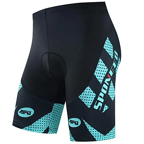 Cycling Shorts Padded Men Road Bike Tights Wicking Outdoor Cycle Sportswear Bottoms US L Sponeed Green