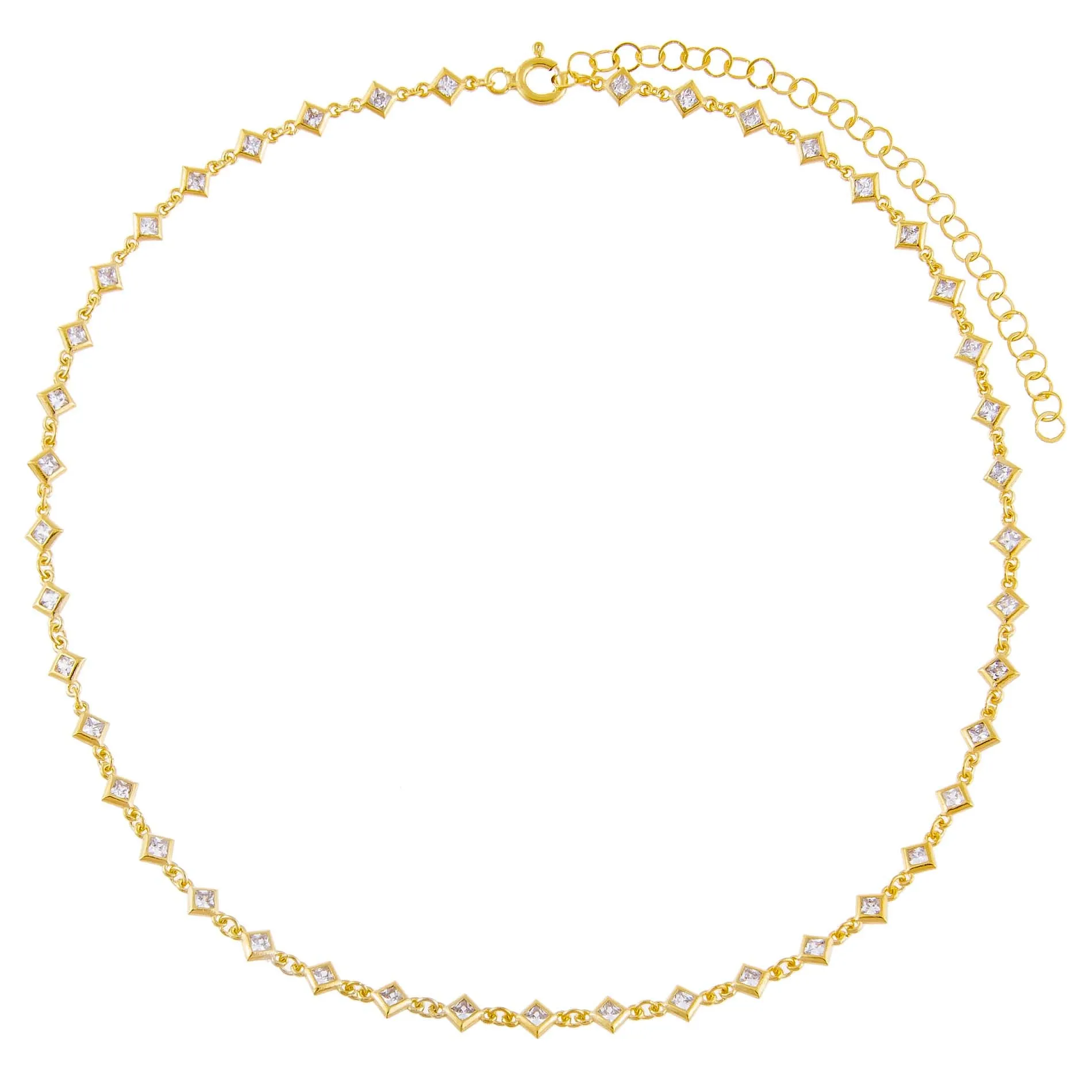 CZ Mini Diamond Shape Choker