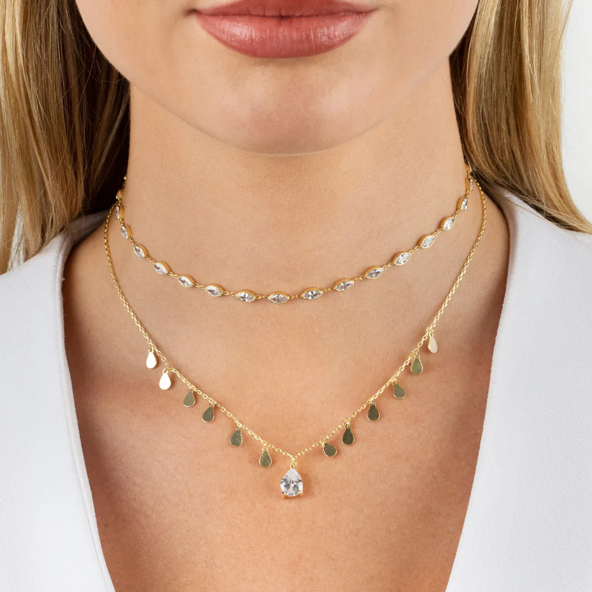CZ Multi Marquise Choker