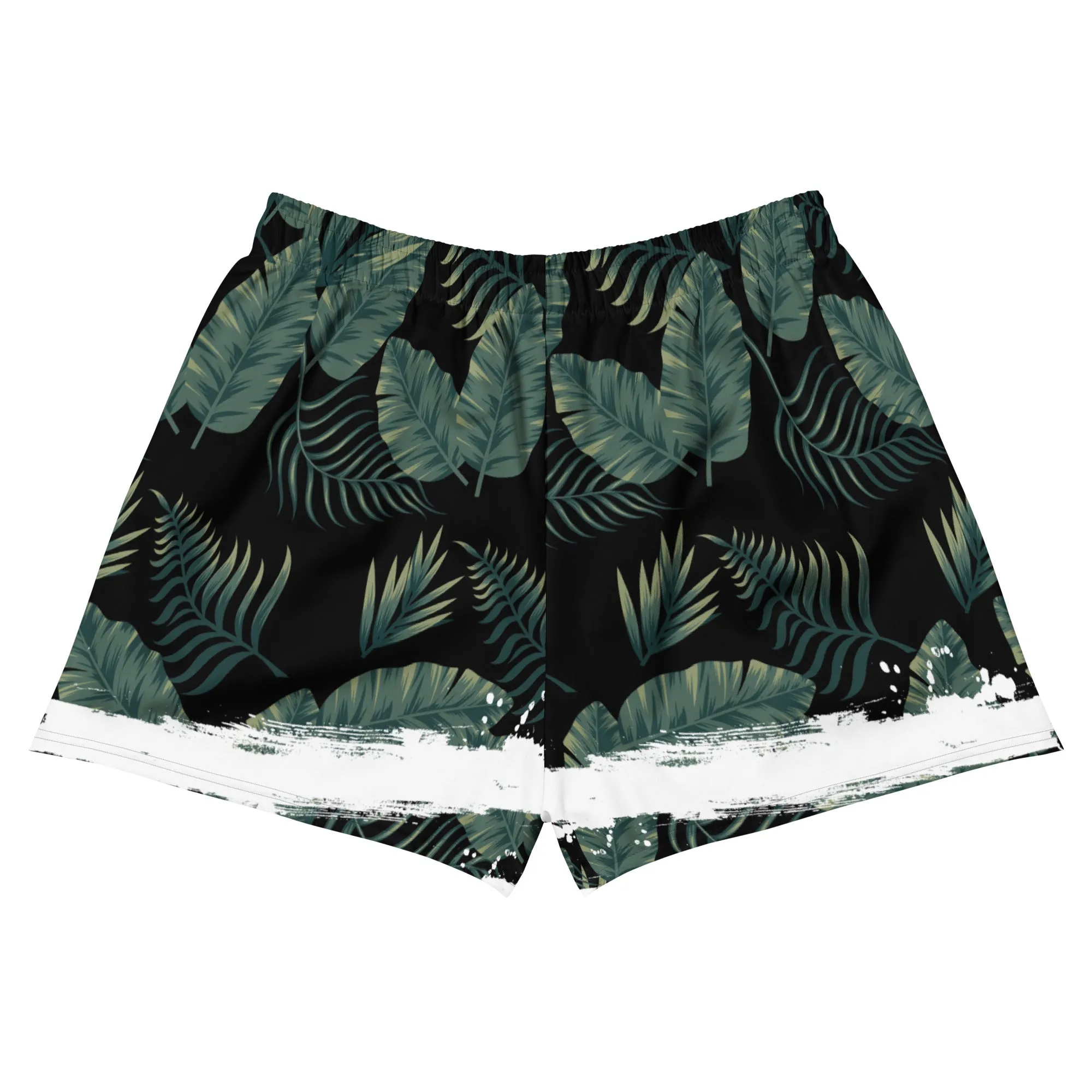 Damaris Palm All-Over Print Athletic Shorts