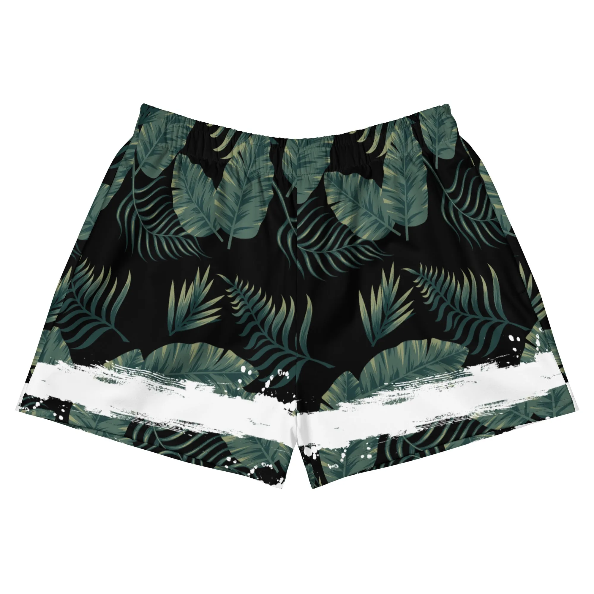 Damaris Palm All-Over Print Athletic Shorts