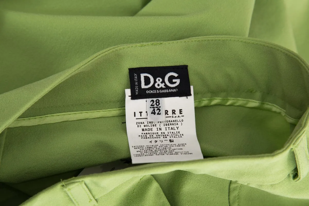 D&G Green Flare Pants SZ 28