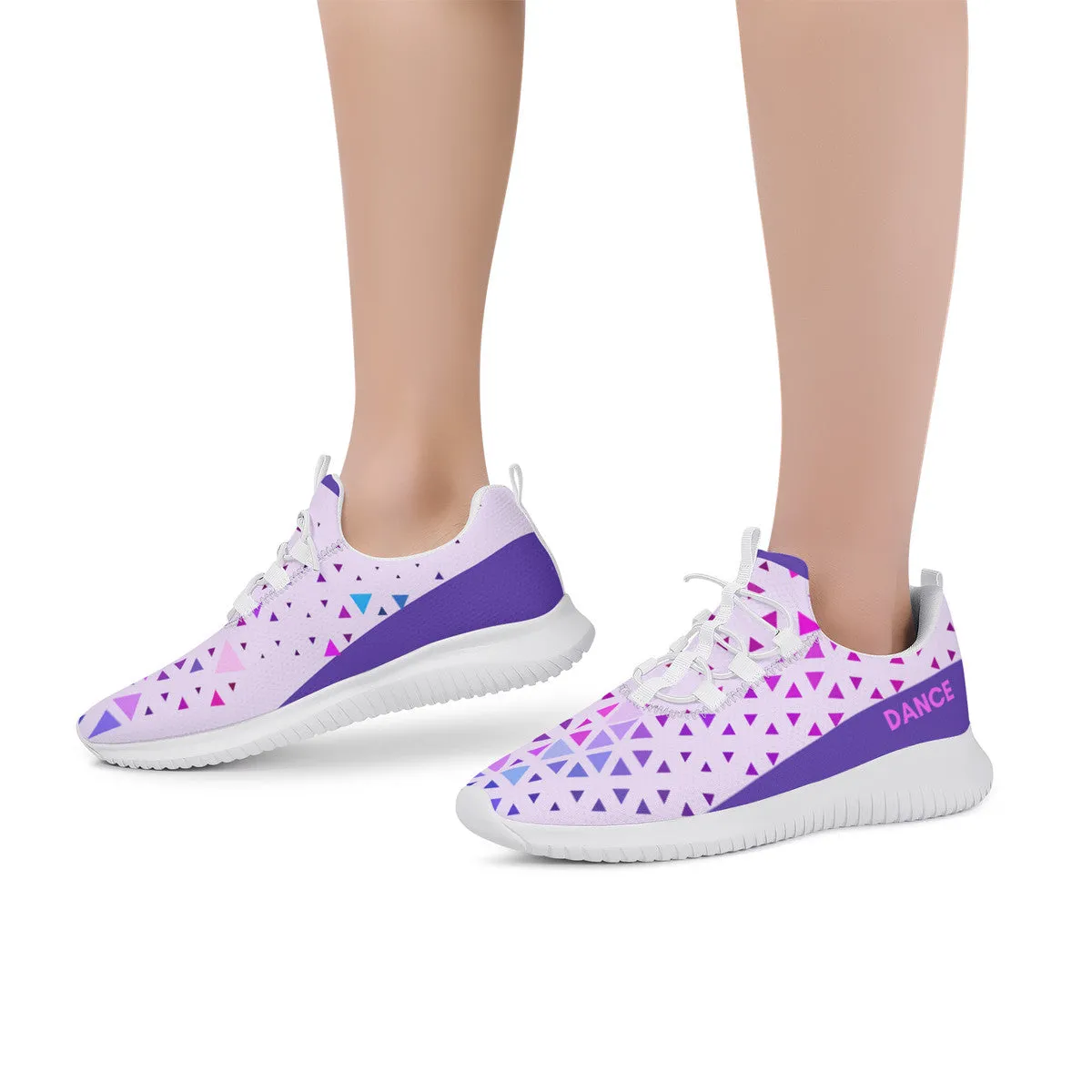 Dance Sneakers - Purple Geometric