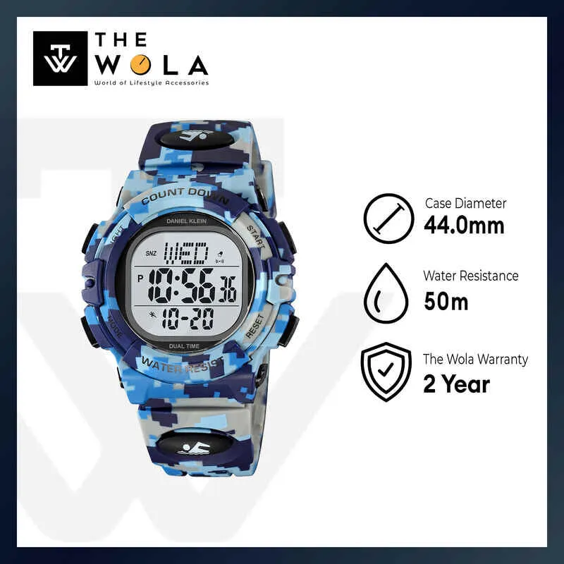 Daniel Klein Men Digital Watch DK-2164-6 Blue Resin Strap