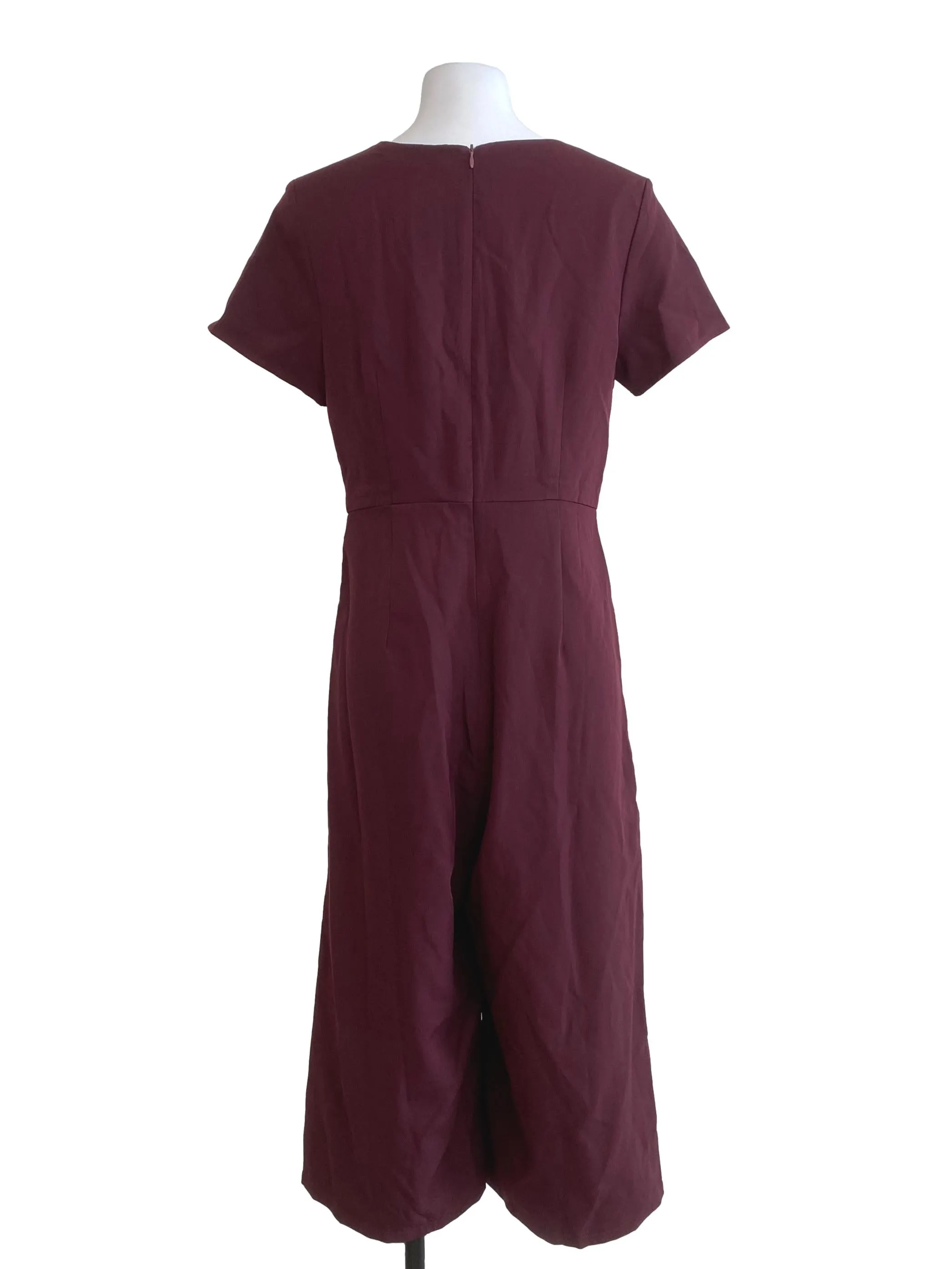 Dark Purple Full Button Jumpsuits