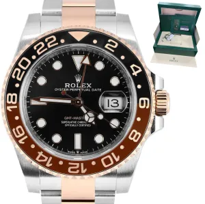 DEC 2021 Rolex GMT-Master II Root Beer Steel 18K Rose Gold 126711 CHNR Watch
