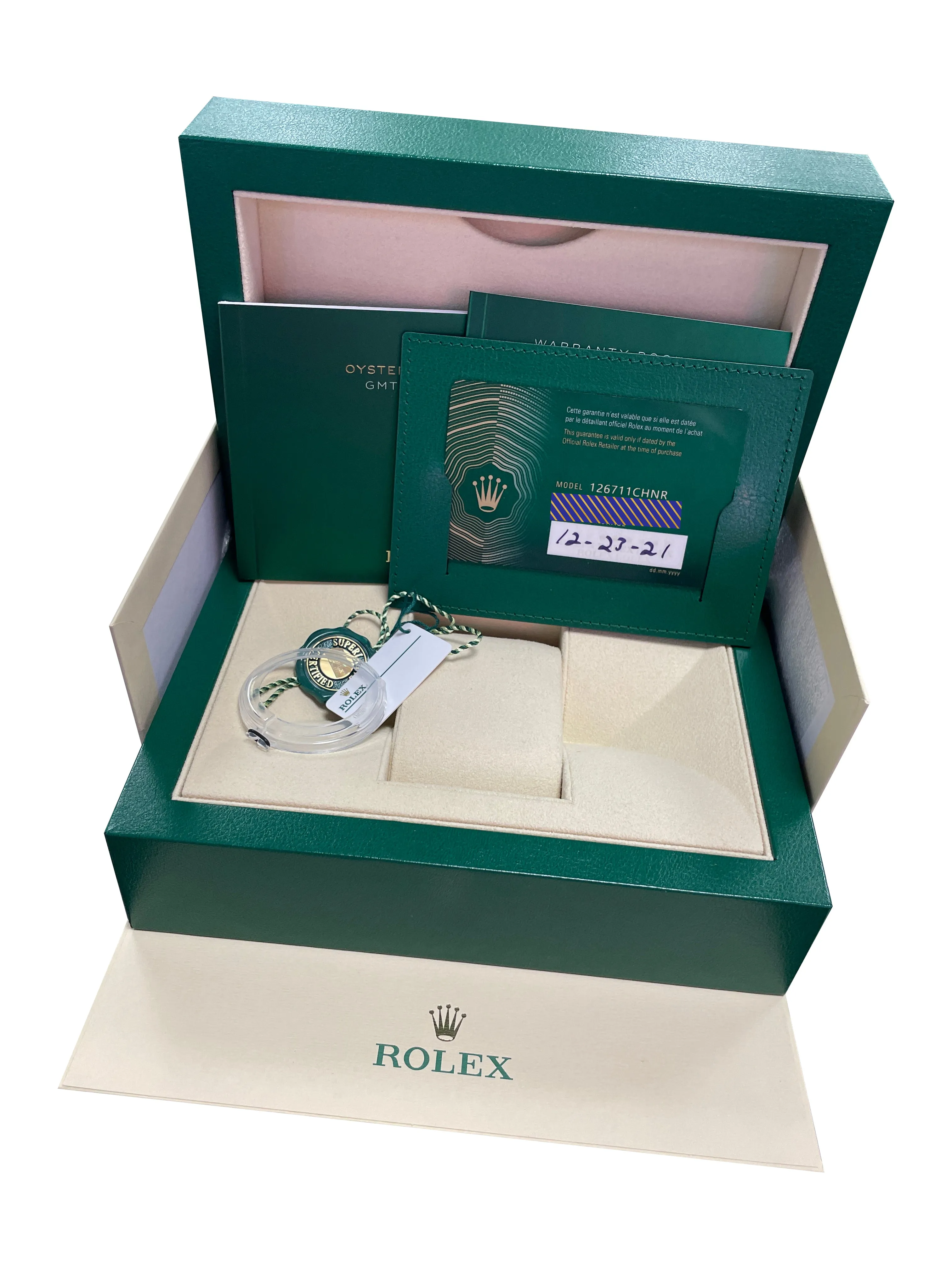DEC 2021 Rolex GMT-Master II Root Beer Steel 18K Rose Gold 126711 CHNR Watch