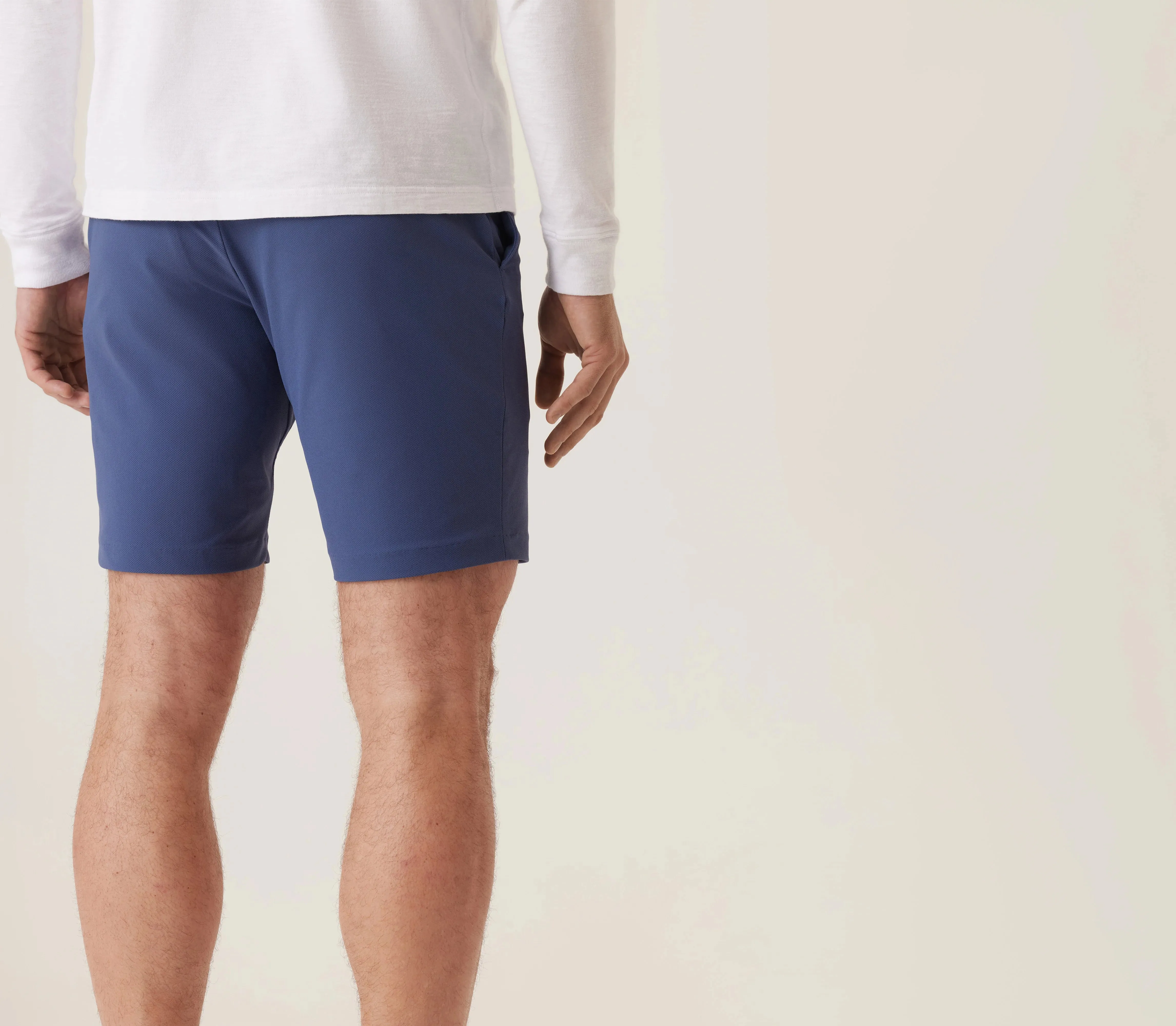 Deke Momentumn Mobile Bermuda Shorts In Pulse Pique Warp Knit - Lake