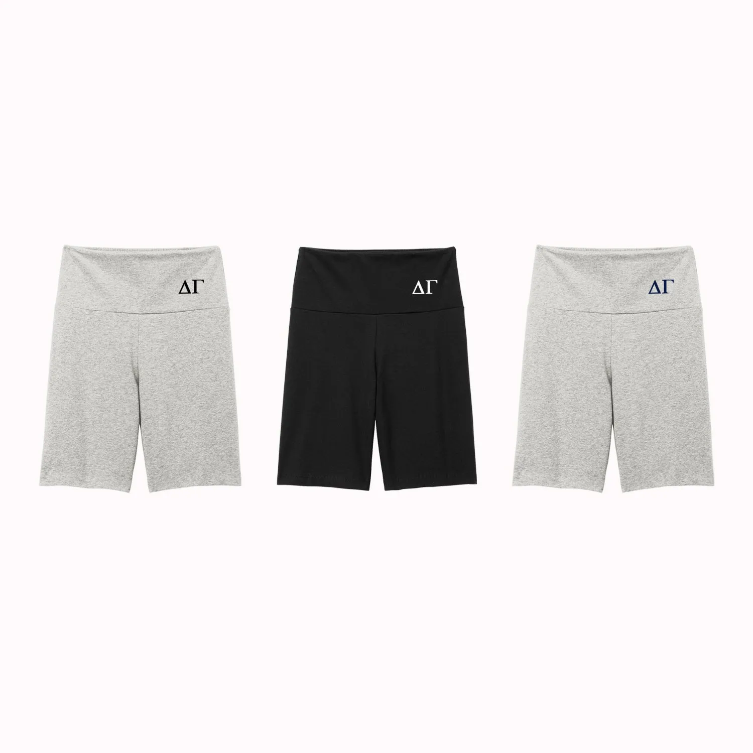 Delta Gamma High Waist Bike Shorts