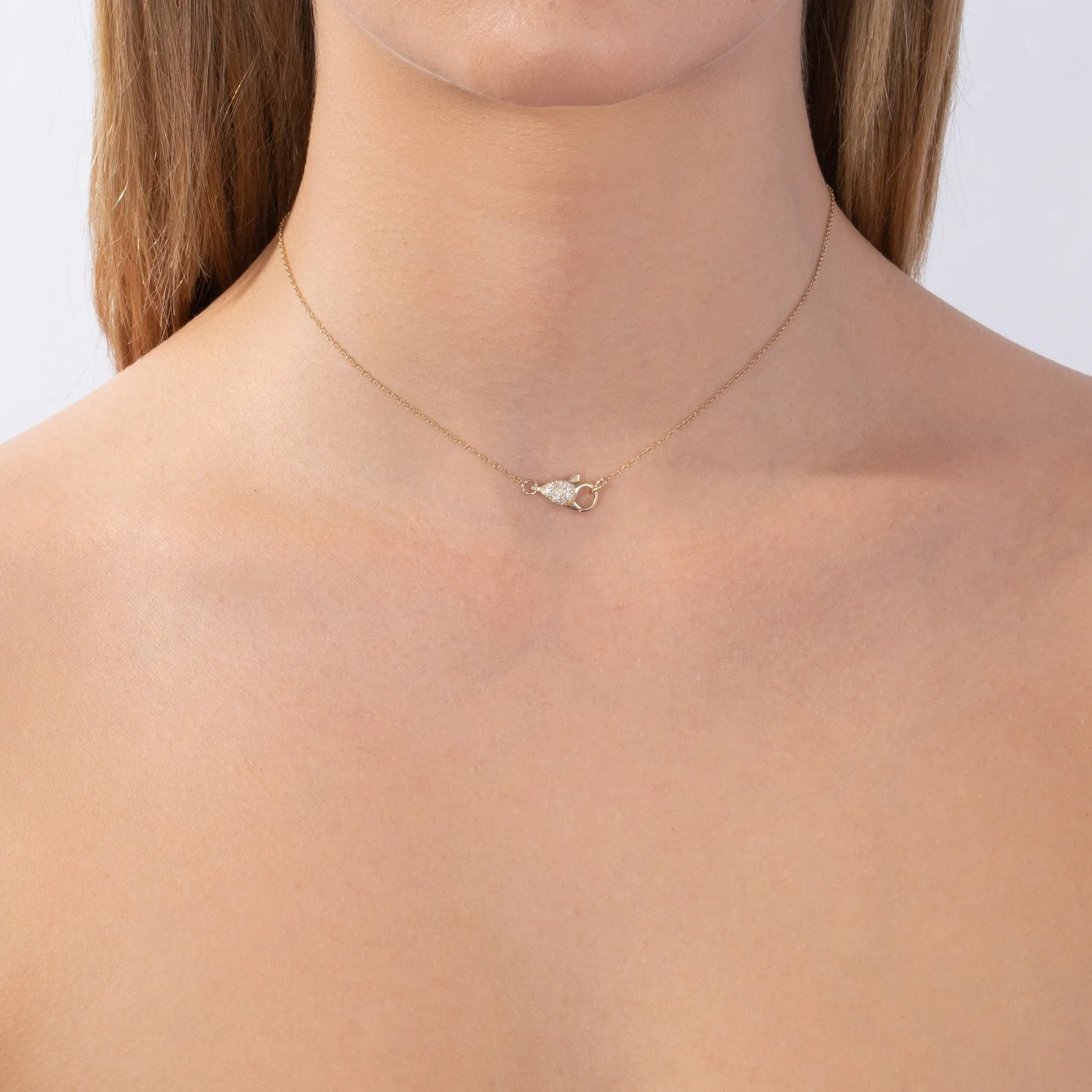 Diamond Clasp Necklace 14K
