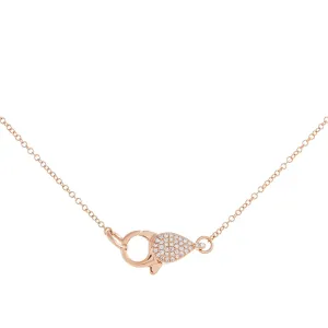 Diamond Clasp Necklace 14K