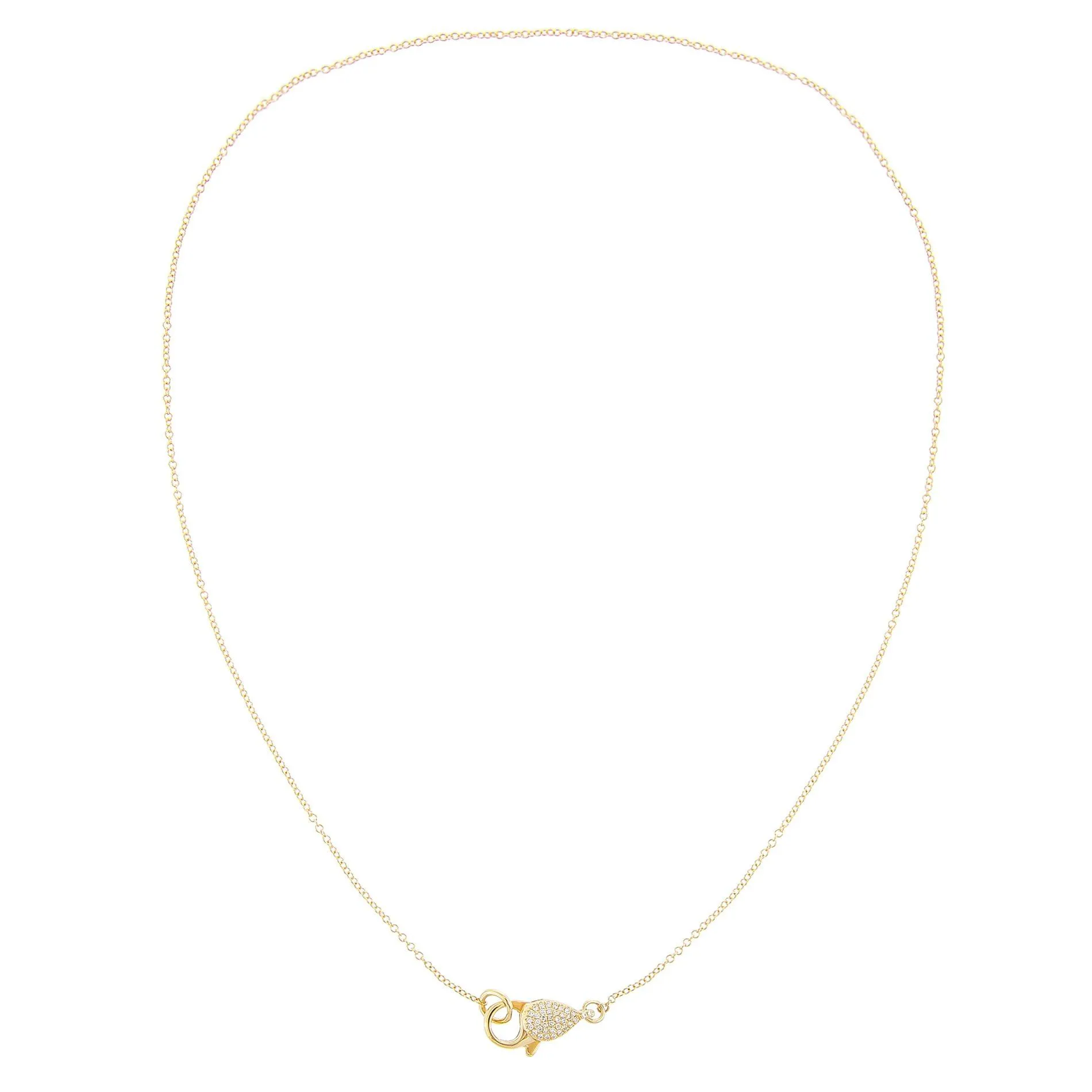 Diamond Clasp Necklace 14K