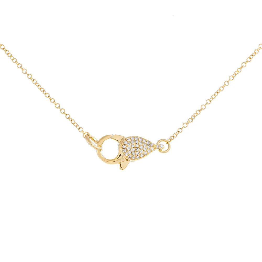 Diamond Clasp Necklace 14K