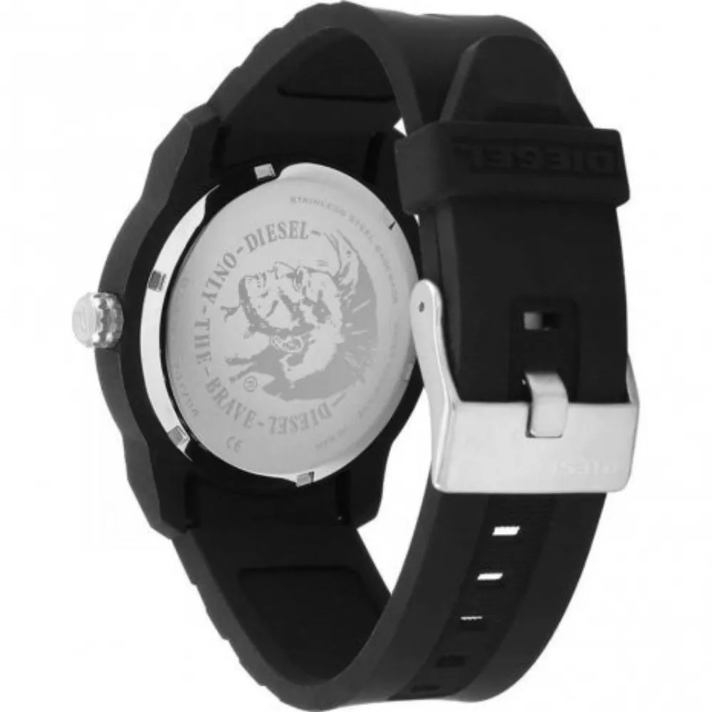 Diesel Men;s Classic Armbar Silicone Black/Rubber watch
