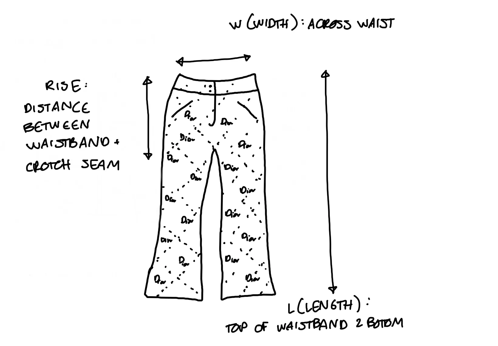 Dior Brown Logo Flare Pants