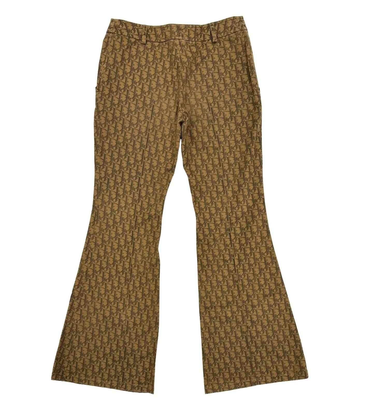 Dior Brown Logo Flare Pants