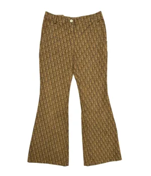 Dior Brown Logo Flare Pants
