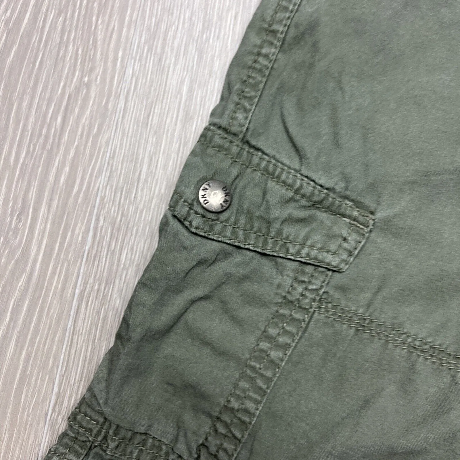 DKNY Boys Green Belted Cargo Shorts Size 5 Years