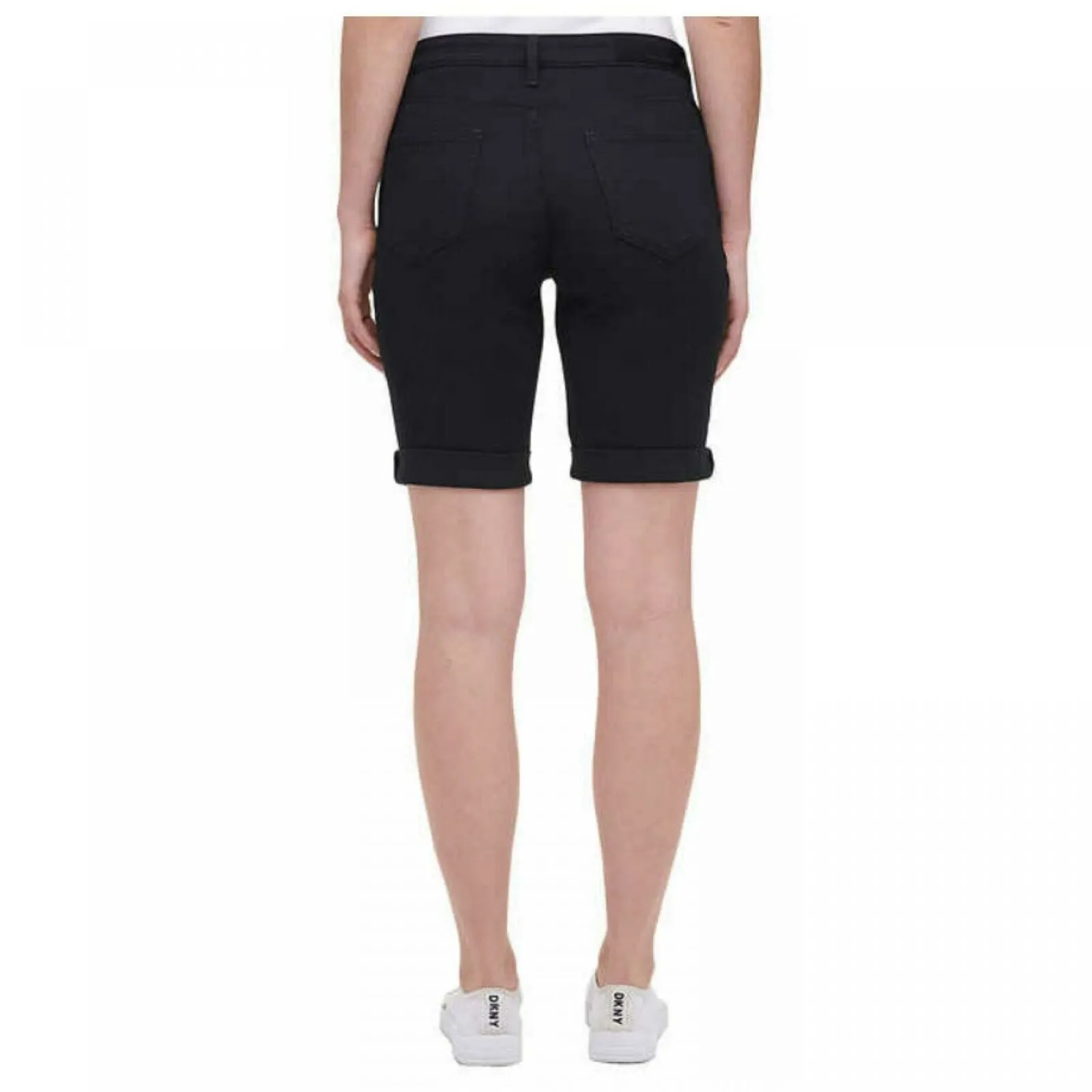 DKNY Jeans Women's Roll Cuff Denim Bermuda Shorts