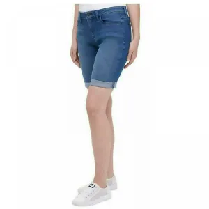 DKNY Jeans Women's Roll Cuff Denim Bermuda Shorts