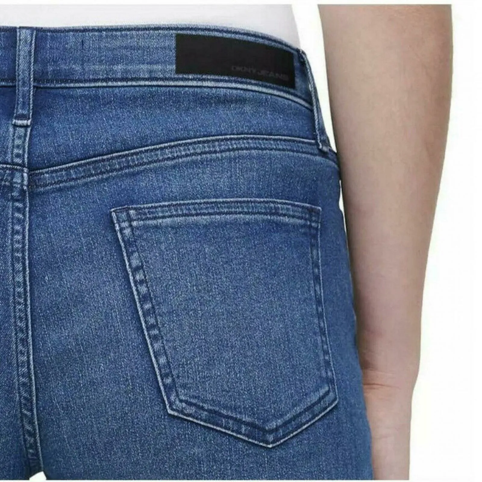 DKNY Jeans Women's Roll Cuff Denim Bermuda Shorts