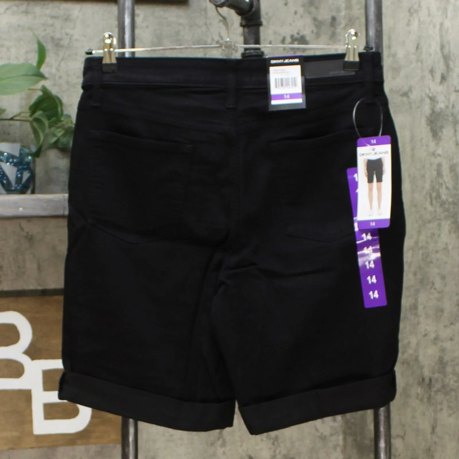 DKNY Jeans Women's Roll Cuff Denim Bermuda Shorts