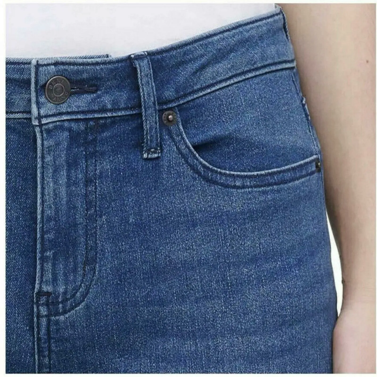 DKNY Jeans Women's Roll Cuff Denim Bermuda Shorts