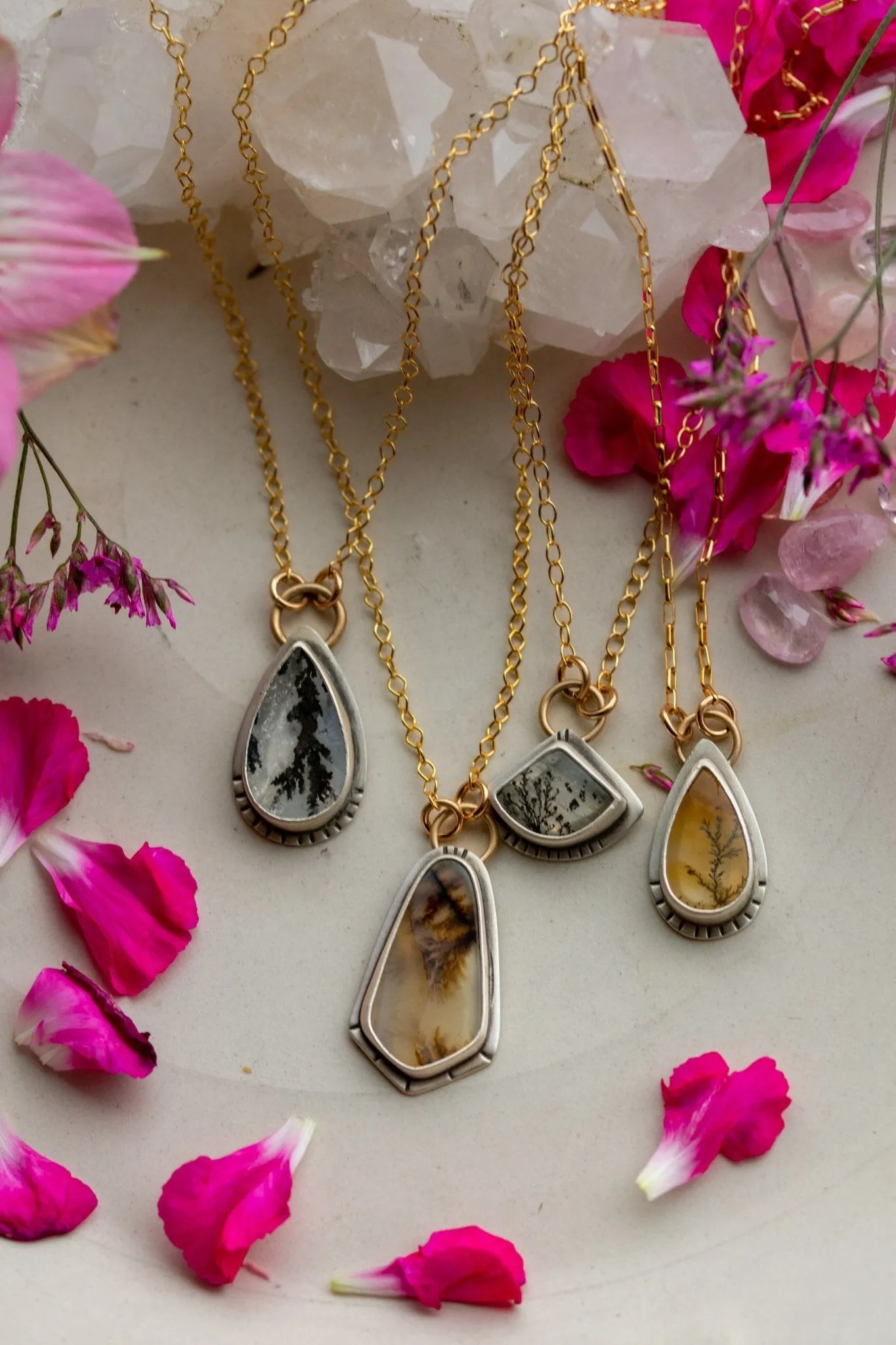 DREAMY DENDRITIC AGATE NECKLACES