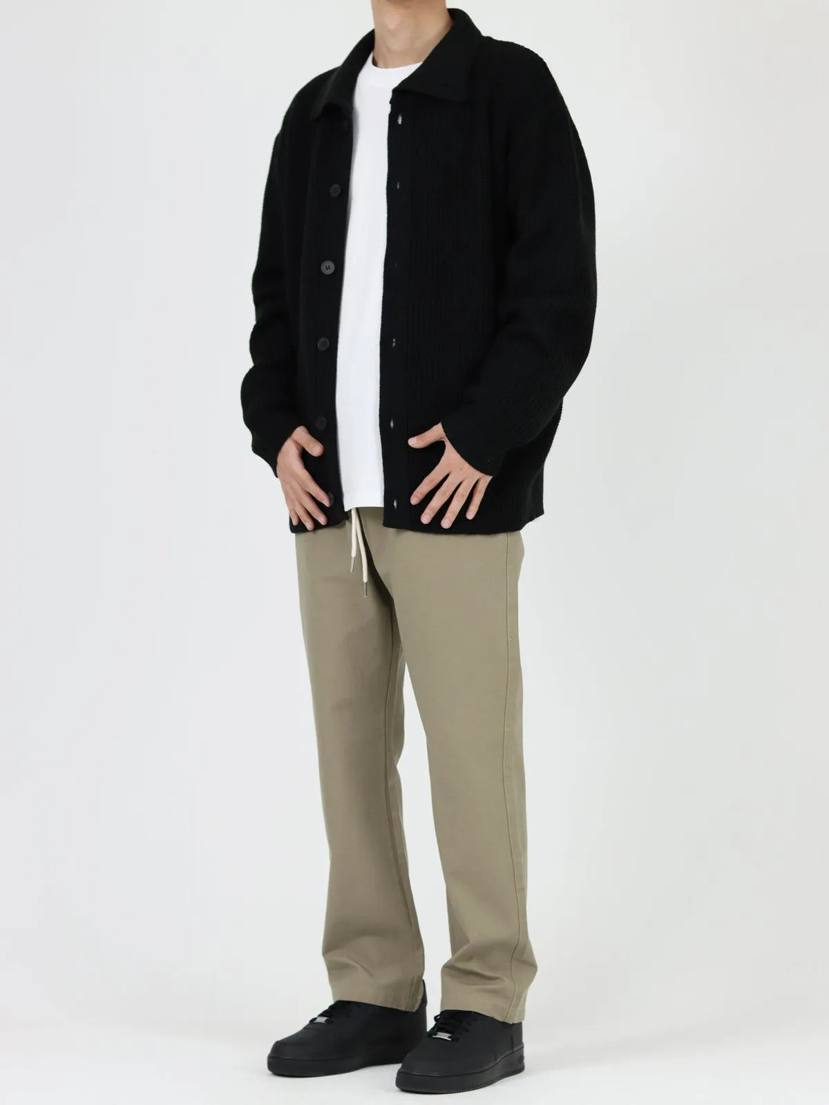 Elastic Drawstring Chino Pants