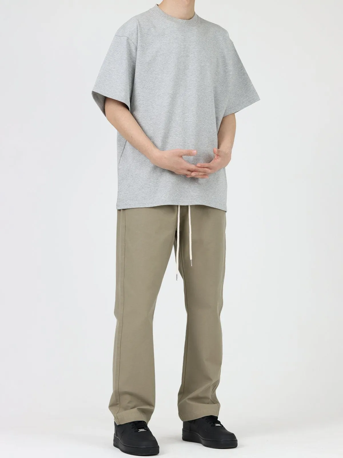 Elastic Drawstring Chino Pants