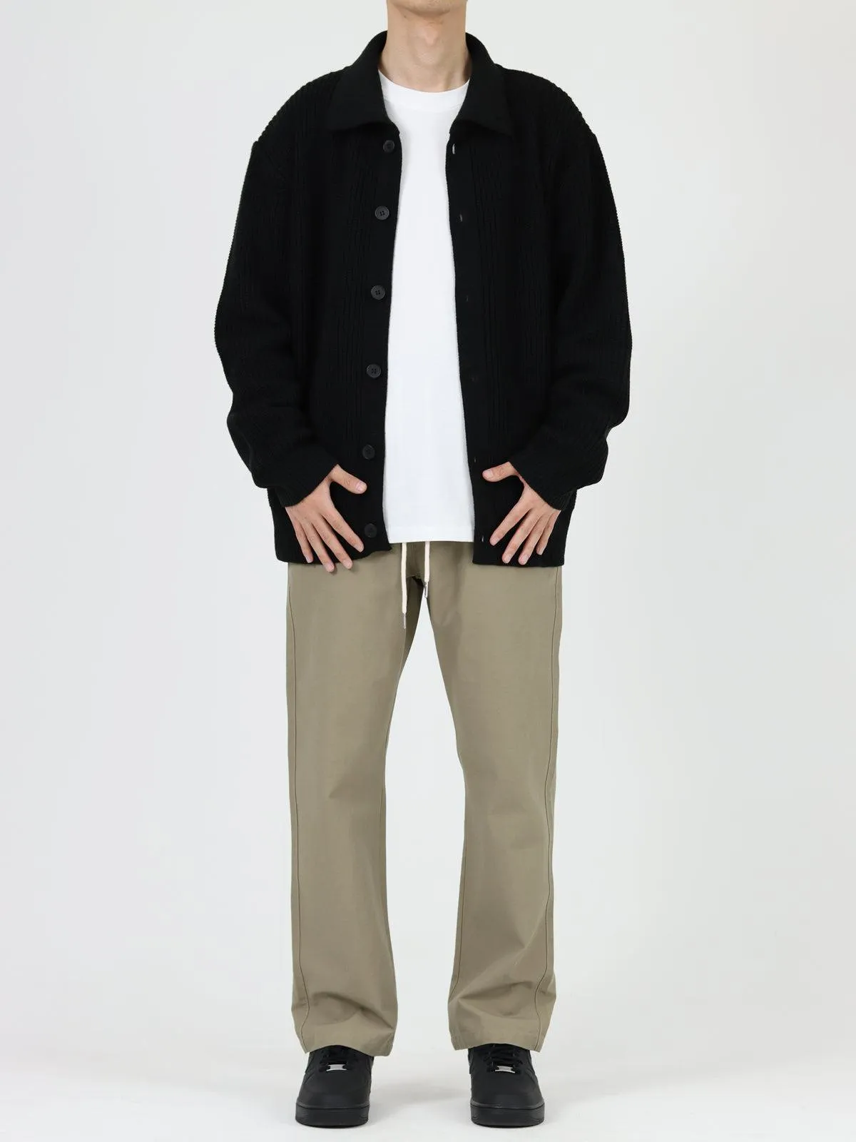 Elastic Drawstring Chino Pants