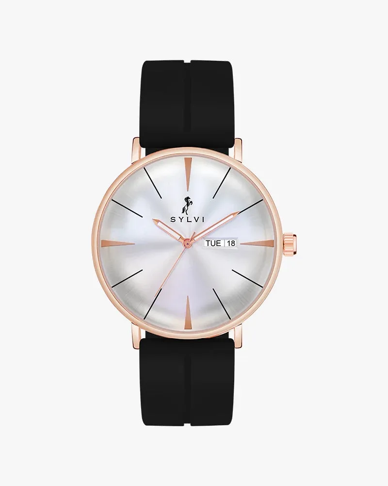 Elegadoom White Rosegold Black Silicone