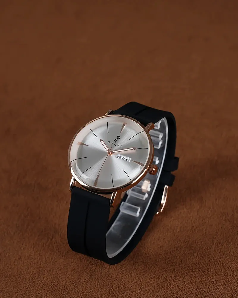 Elegadoom White Rosegold Black Silicone
