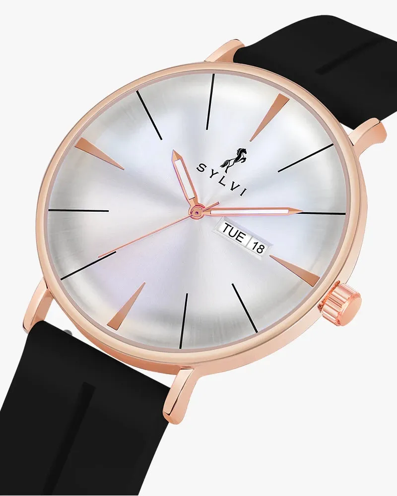 Elegadoom White Rosegold Black Silicone