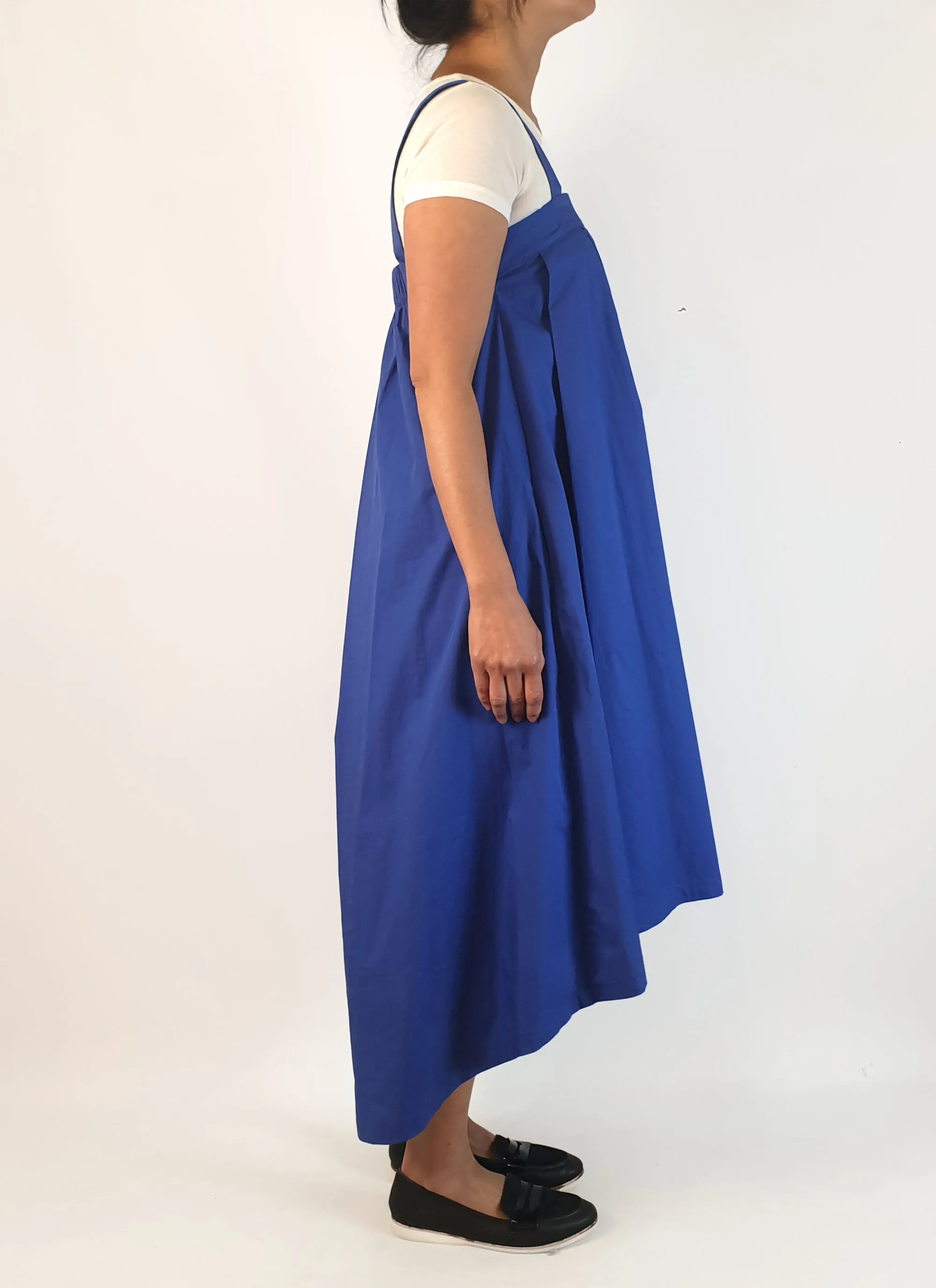 Elk purple blue adjustable sleeveless dress size 10 (sample piece with minor repair)