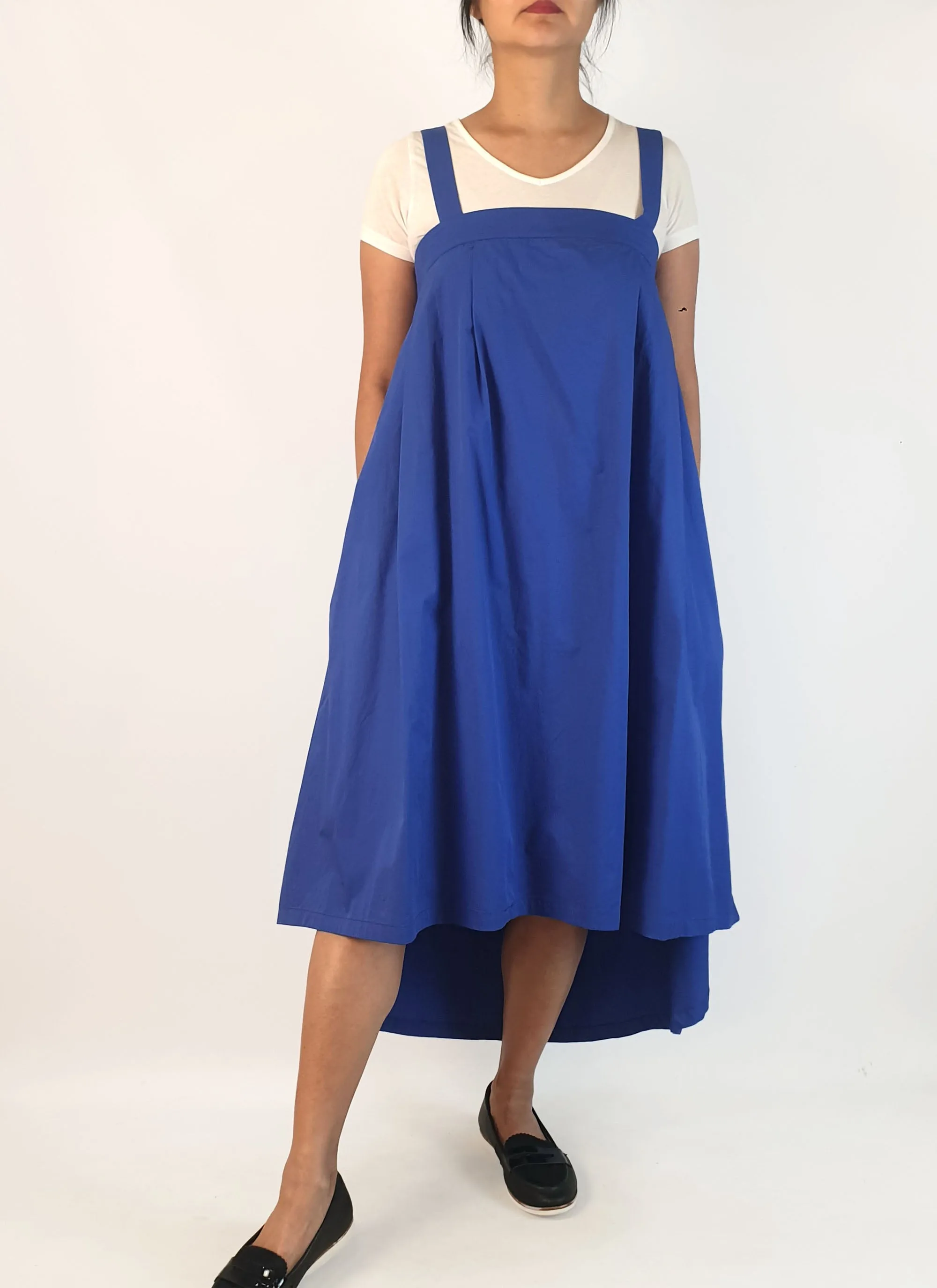 Elk purple blue adjustable sleeveless dress size 10 (sample piece with minor repair)