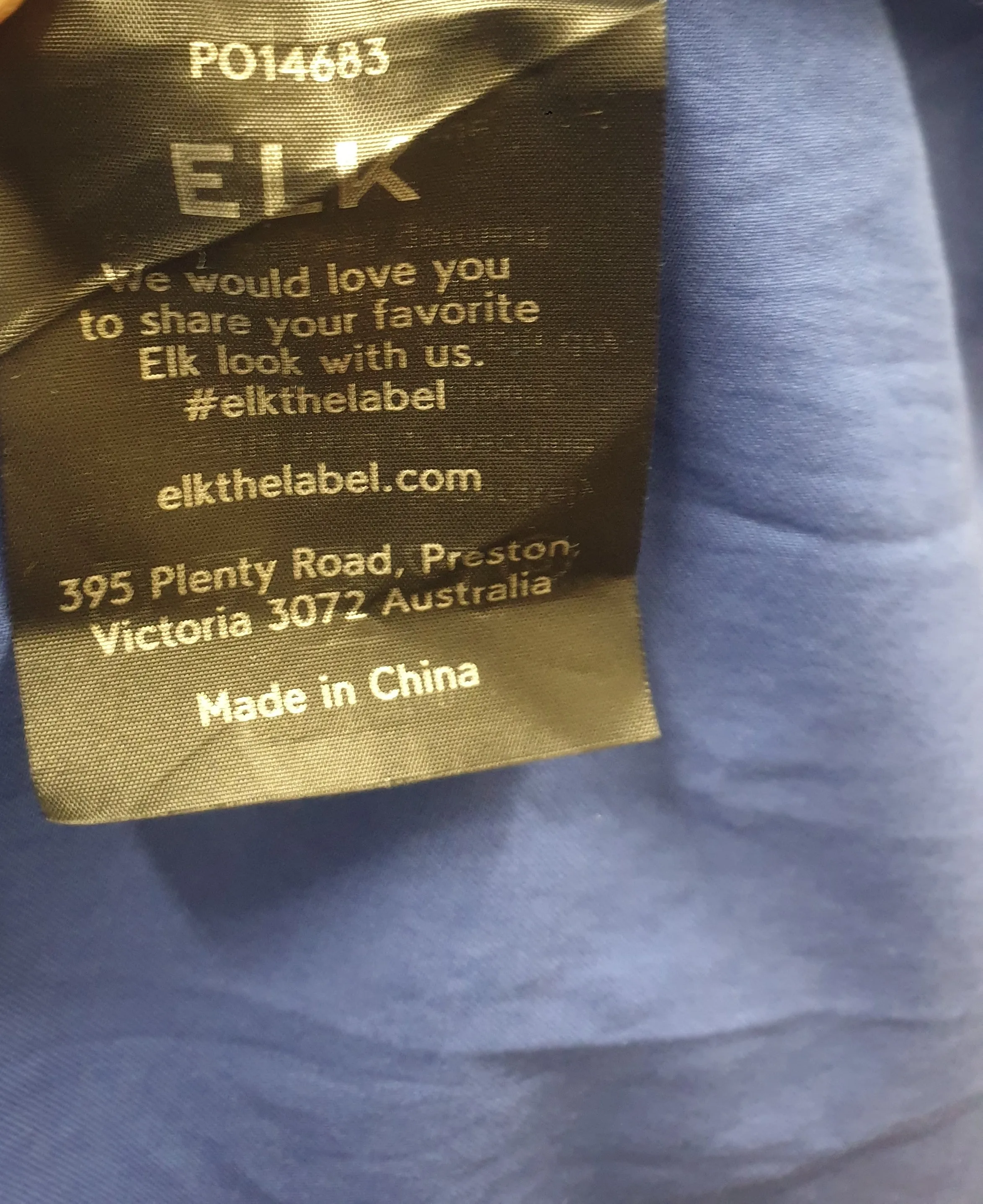 Elk purple blue adjustable sleeveless dress size 10 (sample piece with minor repair)