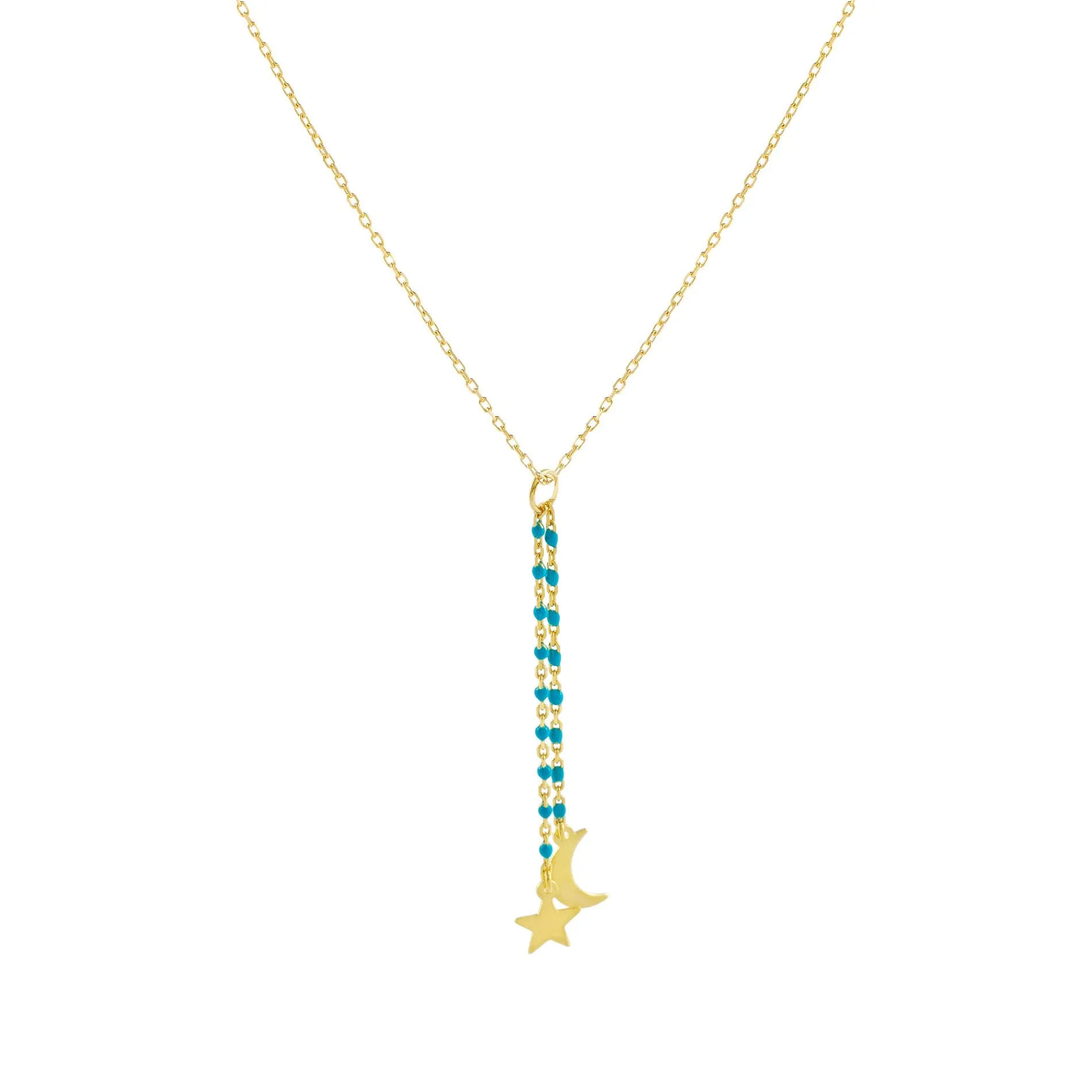 Enamel Beaded Charm Lariat