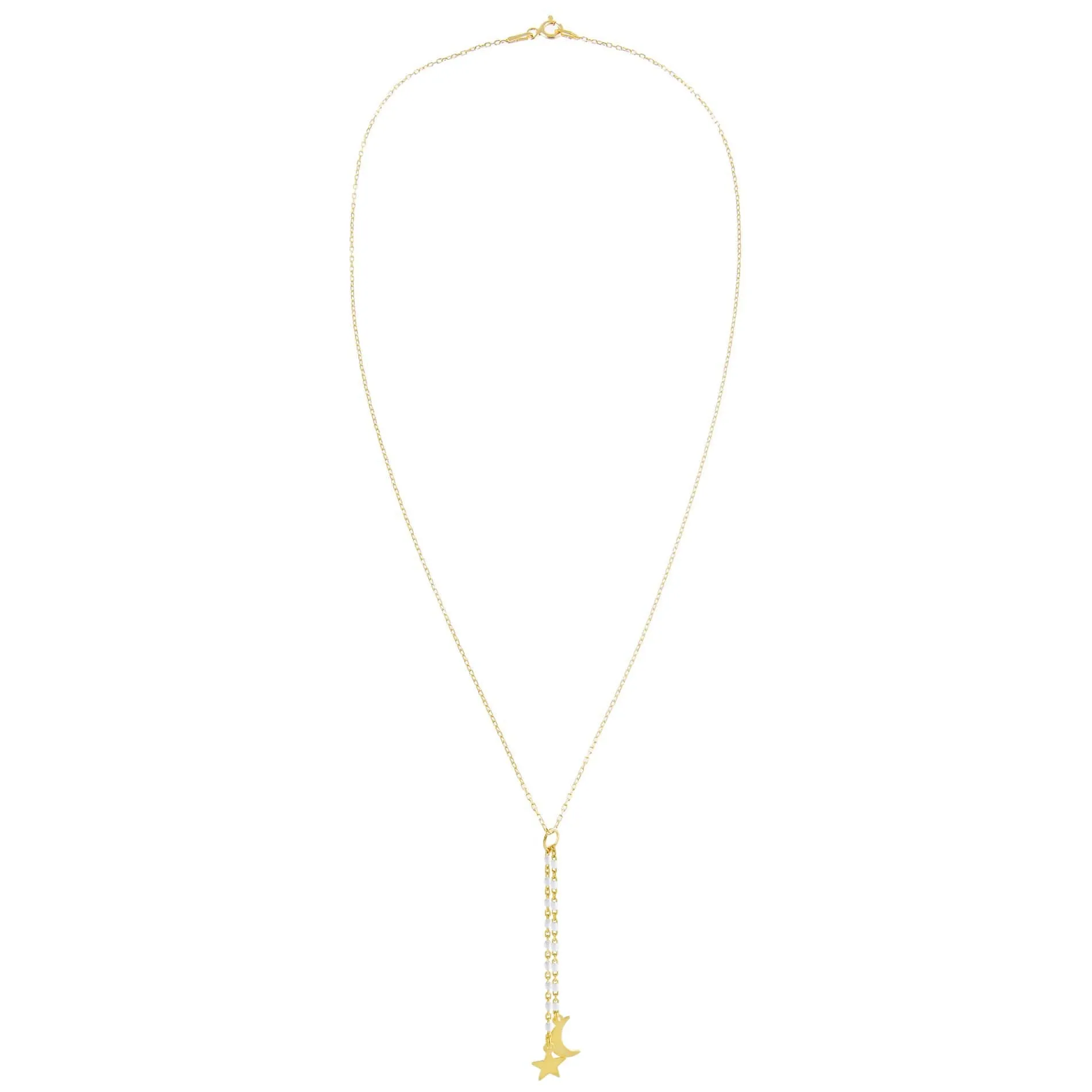 Enamel Beaded Charm Lariat