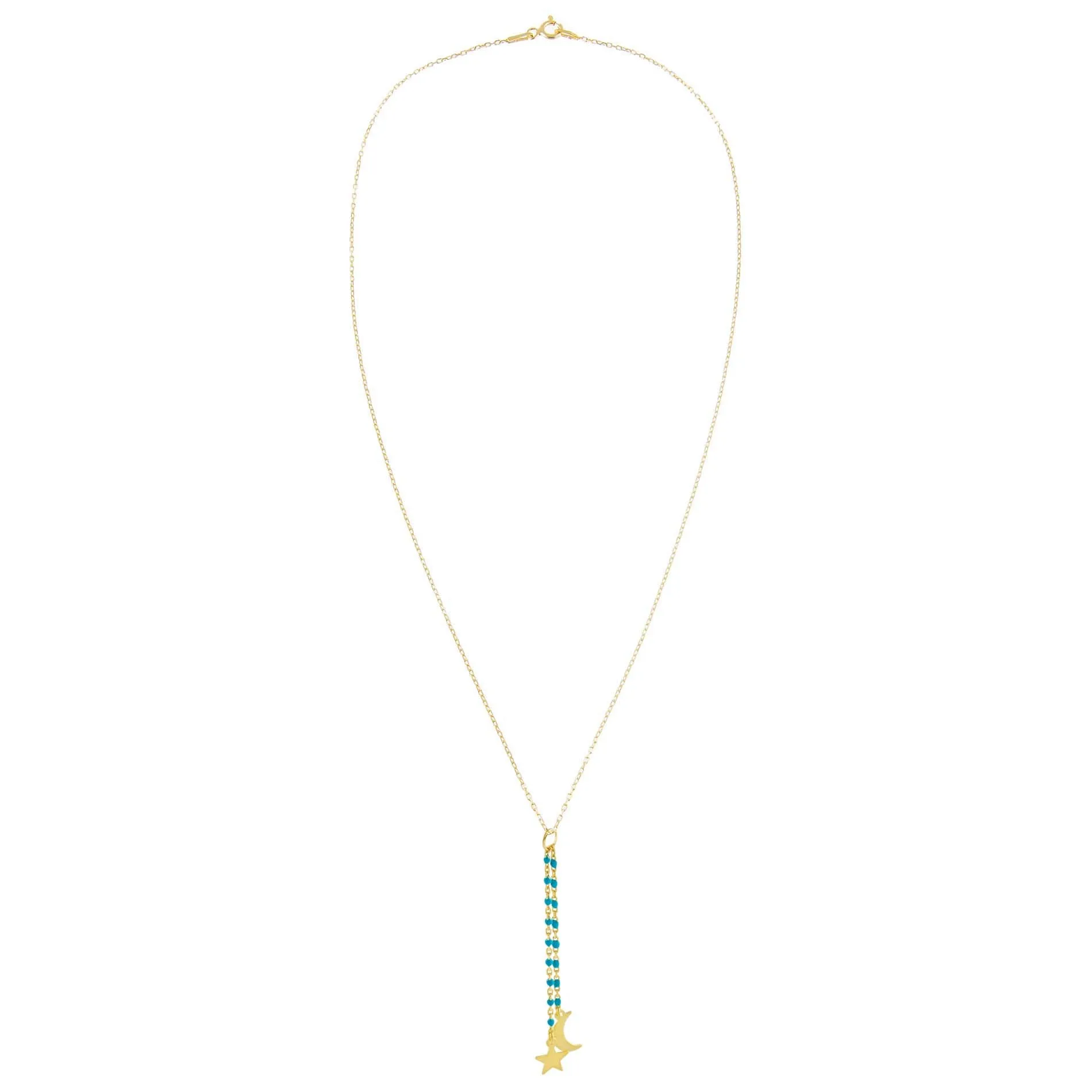 Enamel Beaded Charm Lariat