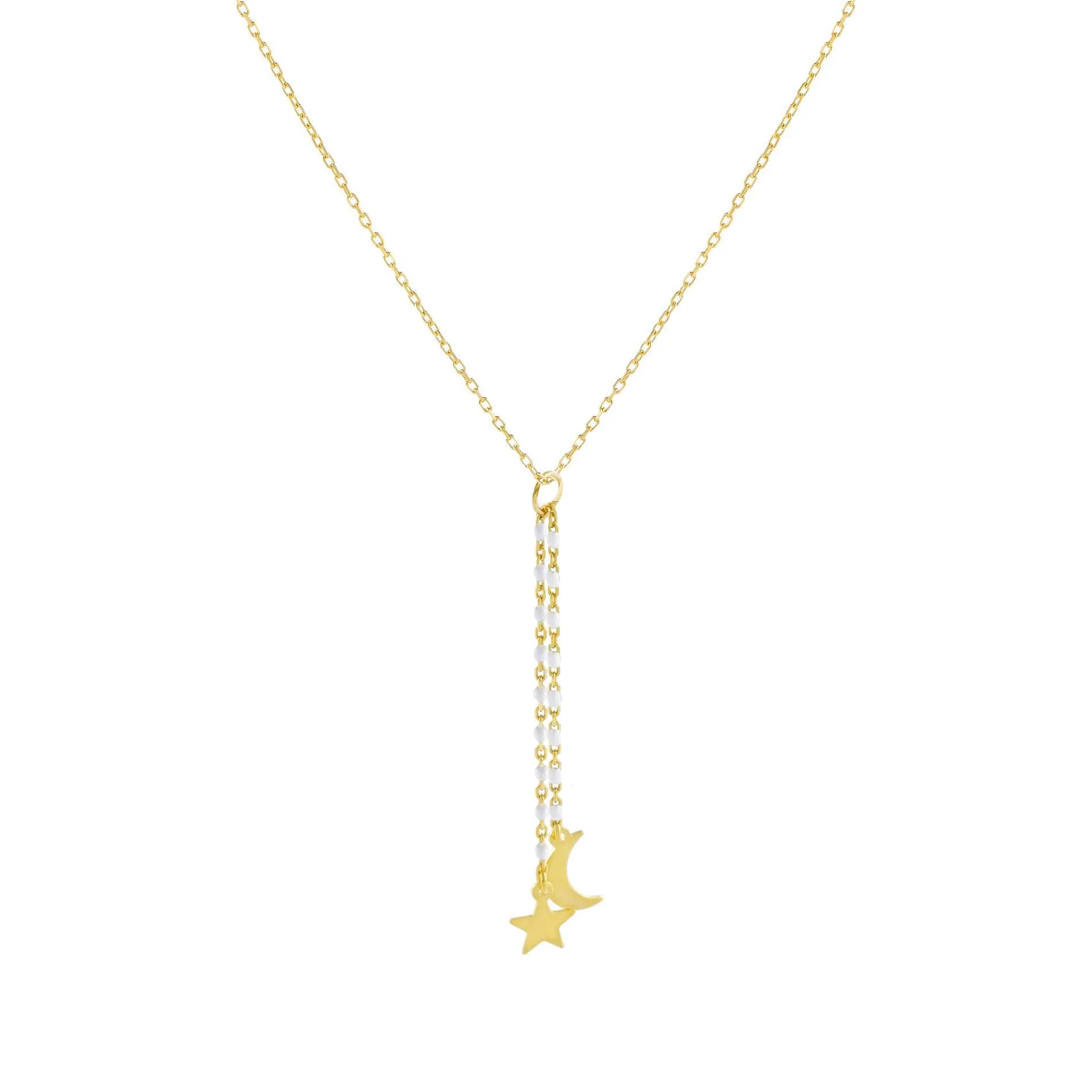 Enamel Beaded Charm Lariat