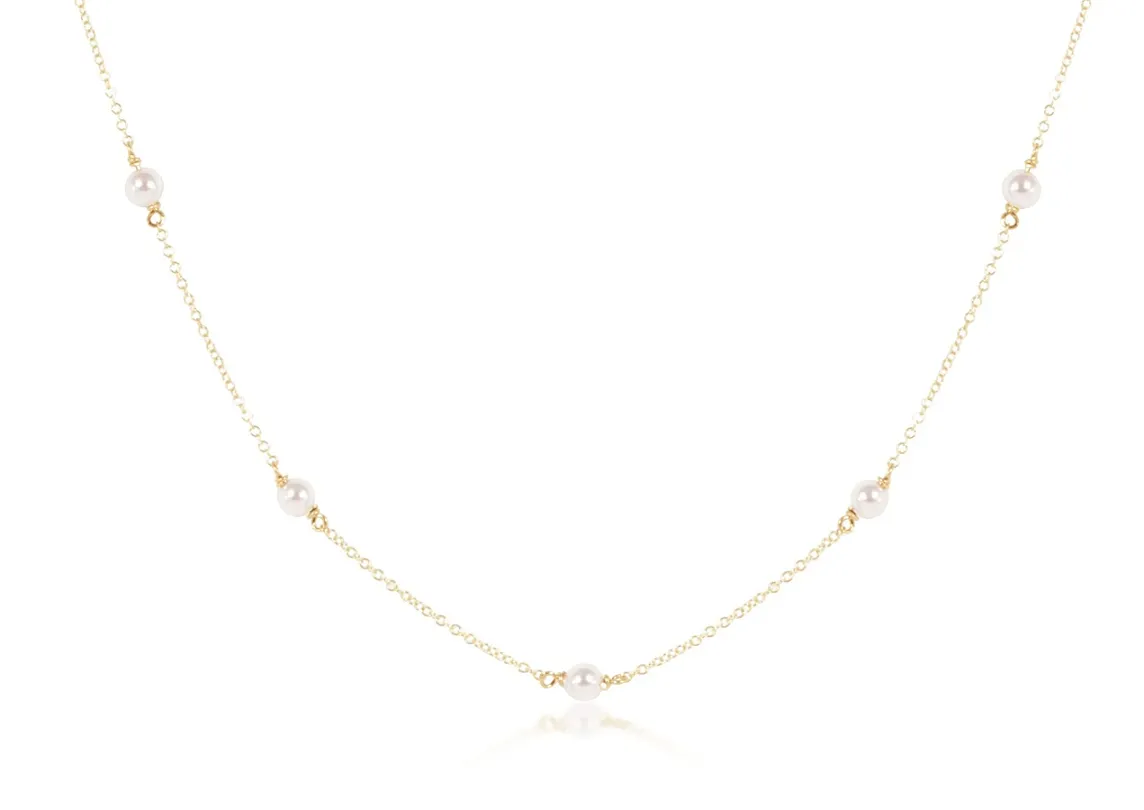 enewton Simplicity Gold Choker  - 4mm Pearl