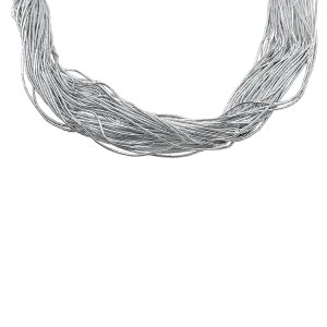 Estate Sterling Silver Liquid Silver Multi-strand 18" Necklace