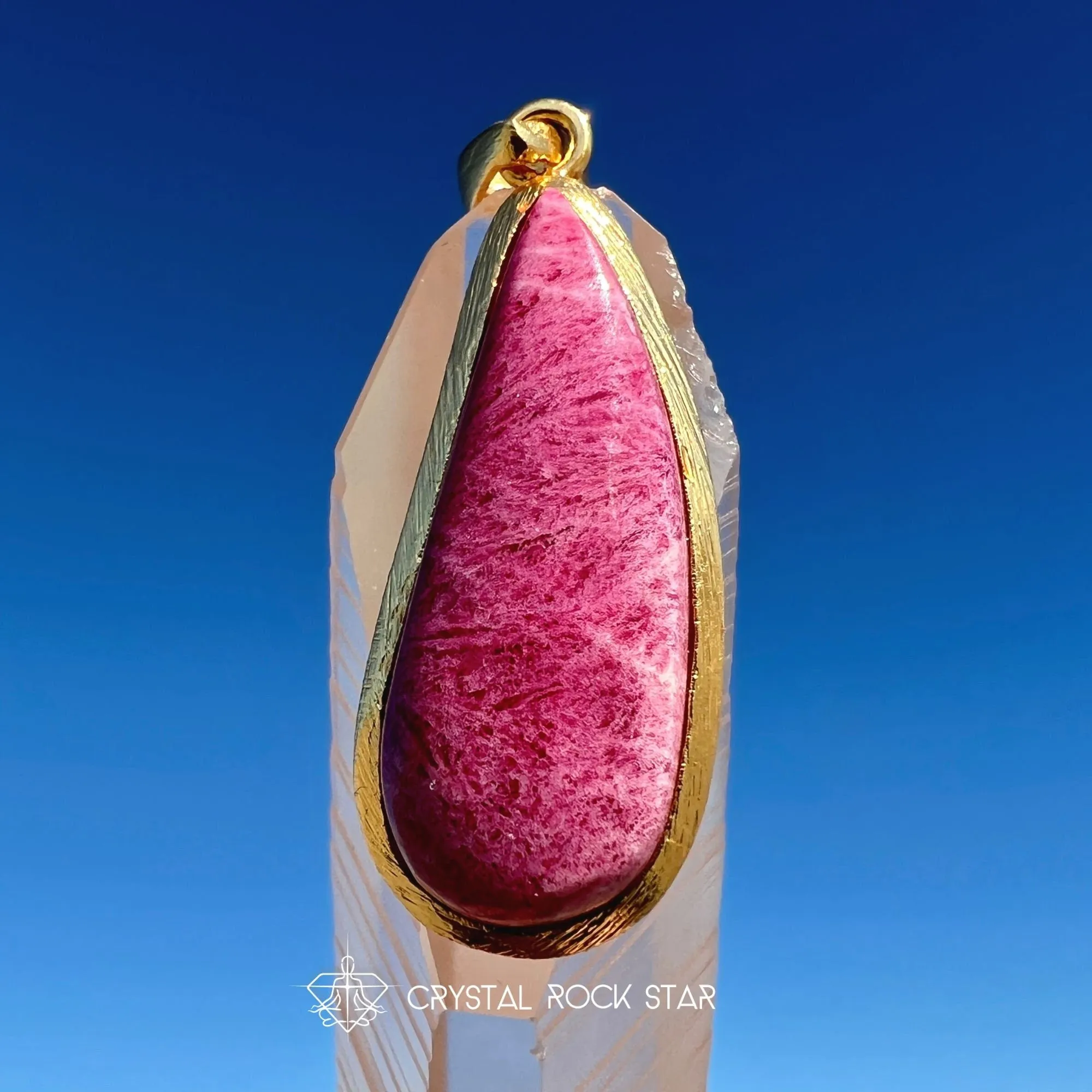 Eternal Flame Tugtupite Fluorescent Pendant